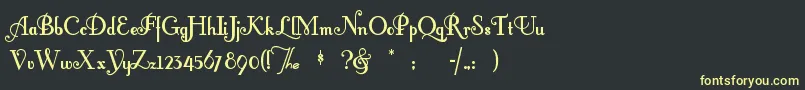 Fontlero Font – Yellow Fonts on Black Background