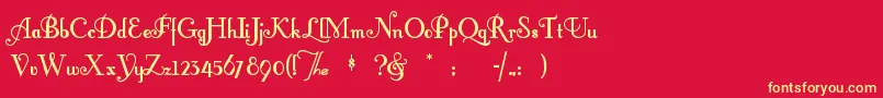 Fontlero Font – Yellow Fonts on Red Background