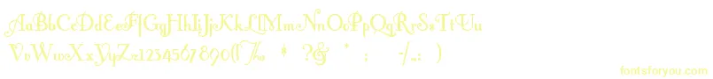 Fontlero Font – Yellow Fonts on White Background