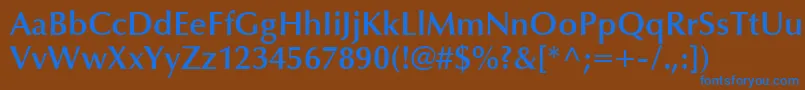 Шрифт OptimaLtDemiBold – синие шрифты на коричневом фоне