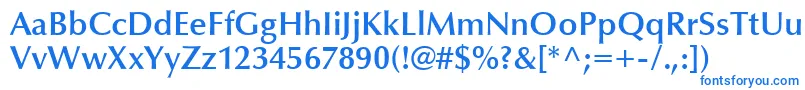 フォントOptimaLtDemiBold – 青いフォント