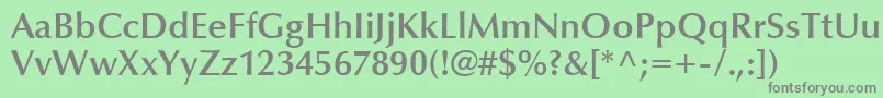 OptimaLtDemiBold Font – Gray Fonts on Green Background