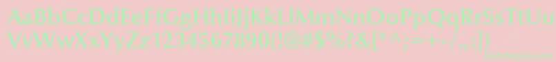 OptimaLtDemiBold Font – Green Fonts on Pink Background