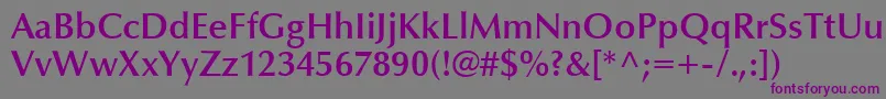 OptimaLtDemiBold Font – Purple Fonts on Gray Background