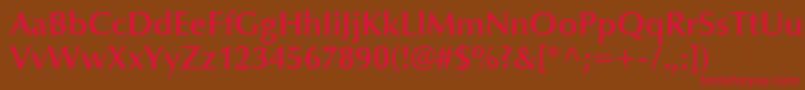 OptimaLtDemiBold Font – Red Fonts on Brown Background