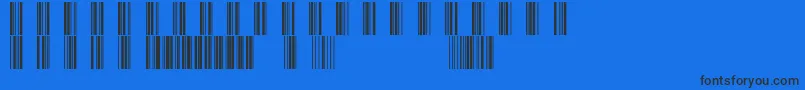 フォントBarcod39 – 黒い文字の青い背景
