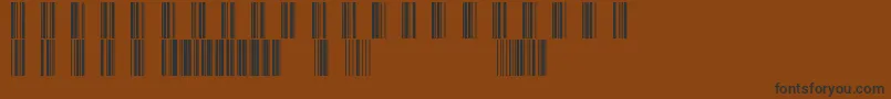 Czcionka Barcod39 – czarne czcionki na brązowym tle
