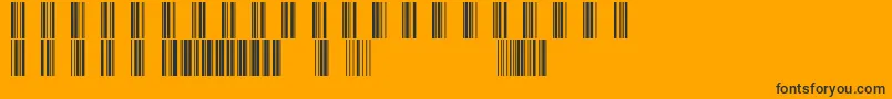Barcod39-Schriftart – Schwarze Schriften auf orangefarbenem Hintergrund