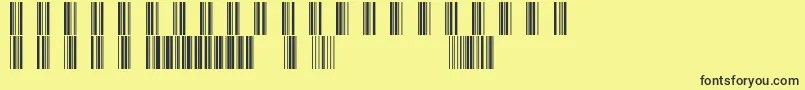 Barcod39-fontti – mustat fontit keltaisella taustalla