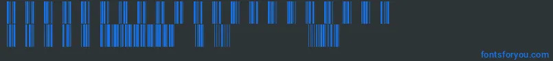 Barcod39 Font – Blue Fonts on Black Background