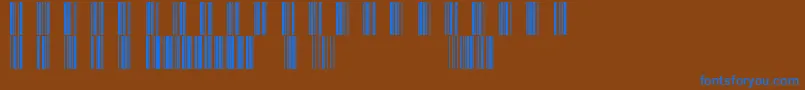 フォントBarcod39 – 茶色の背景に青い文字