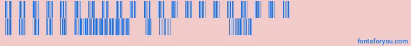 Barcod39-fontti – siniset fontit vaaleanpunaisella taustalla