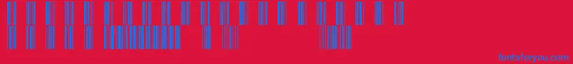 Barcod39 Font – Blue Fonts on Red Background