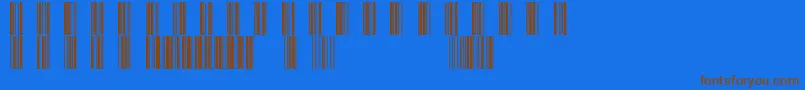 フォントBarcod39 – 茶色の文字が青い背景にあります。