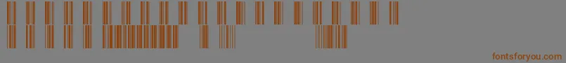 Barcod39-fontti – ruskeat fontit harmaalla taustalla