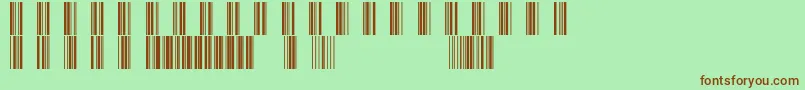 フォントBarcod39 – 緑の背景に茶色のフォント