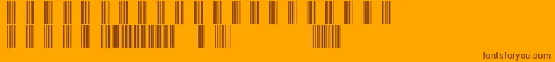 Barcod39 Font – Brown Fonts on Orange Background
