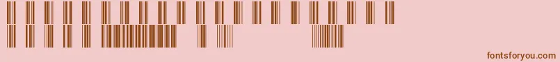 Barcod39-fontti – ruskeat fontit vaaleanpunaisella taustalla