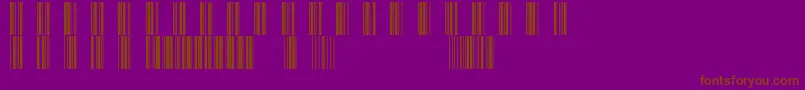 Barcod39-fontti – ruskeat fontit violetilla taustalla