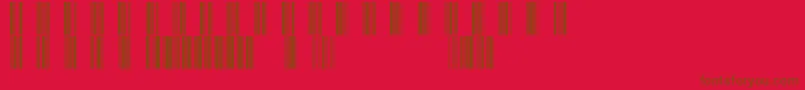 フォントBarcod39 – 赤い背景に茶色の文字