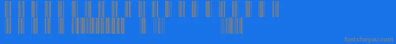 Barcod39-fontti – harmaat kirjasimet sinisellä taustalla