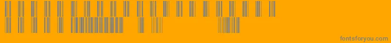 Barcod39-Schriftart – Graue Schriften auf orangefarbenem Hintergrund