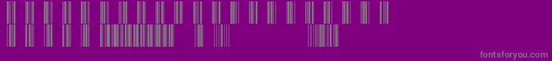 Barcod39-fontti – harmaat kirjasimet violetilla taustalla