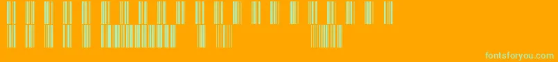 Barcod39 Font – Green Fonts on Orange Background