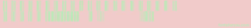 Barcod39-fontti – vihreät fontit vaaleanpunaisella taustalla