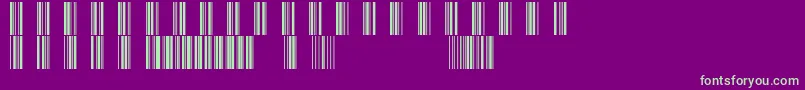 Barcod39-fontti – vihreät fontit violetilla taustalla