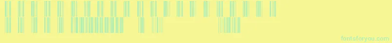 Czcionka Barcod39 – zielone czcionki na żółtym tle