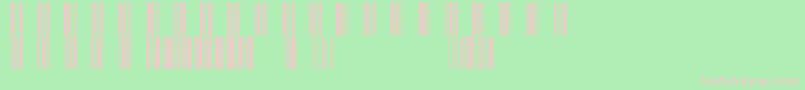 フォントBarcod39 – 緑の背景にピンクのフォント