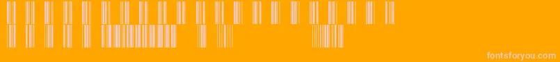 Шрифт Barcod39 – розовые шрифты на оранжевом фоне