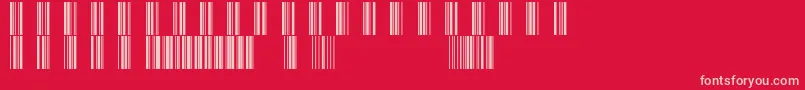 Barcod39-fontti – vaaleanpunaiset fontit punaisella taustalla