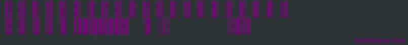 フォントBarcod39 – 黒い背景に紫のフォント