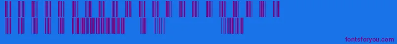 フォントBarcod39 – 紫色のフォント、青い背景