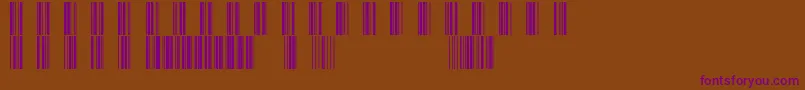 Barcod39-Schriftart – Violette Schriften auf braunem Hintergrund