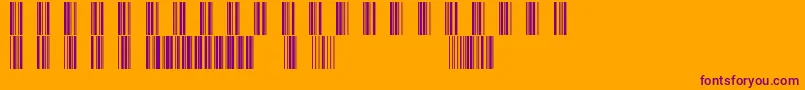 Czcionka Barcod39 – fioletowe czcionki na pomarańczowym tle