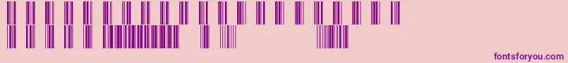 Barcod39-Schriftart – Violette Schriften auf rosa Hintergrund