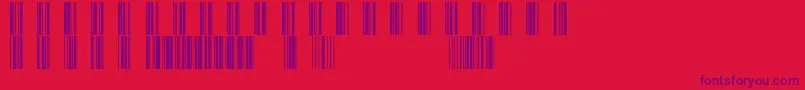 Barcod39-fontti – violetit fontit punaisella taustalla