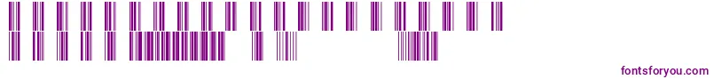 フォントBarcod39 – 白い背景に紫のフォント