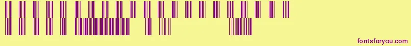 Шрифт Barcod39 – фиолетовые шрифты на жёлтом фоне