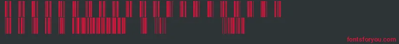 フォントBarcod39 – 黒い背景に赤い文字