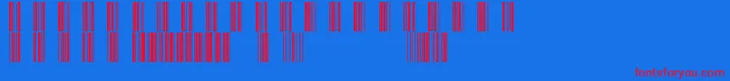 Czcionka Barcod39 – czerwone czcionki na niebieskim tle