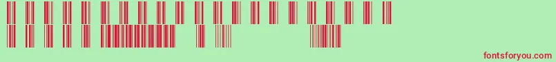 フォントBarcod39 – 赤い文字の緑の背景