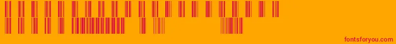 Czcionka Barcod39 – czerwone czcionki na pomarańczowym tle