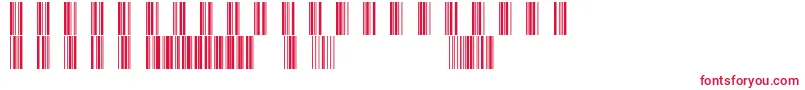 フォントBarcod39 – 白い背景に赤い文字
