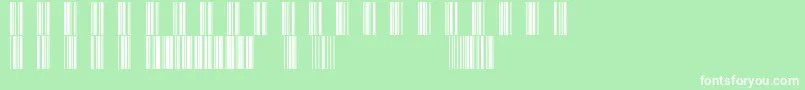 Czcionka Barcod39 – białe czcionki na zielonym tle