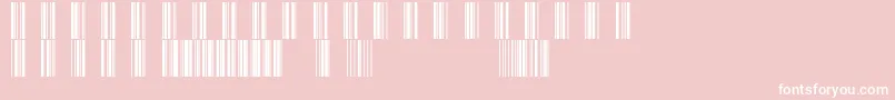 Czcionka Barcod39 – białe czcionki na różowym tle