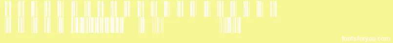 Czcionka Barcod39 – białe czcionki na żółtym tle